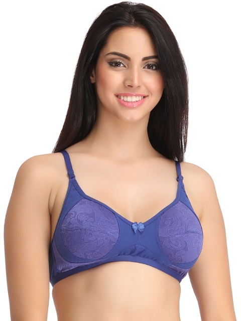 

Clovia Blue Full-Coverage Patterned Bra BR0784P0840B