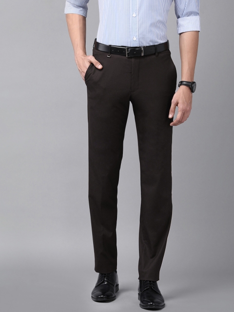 

Van Heusen Men Black Solid Slim Fit Formal Trousers