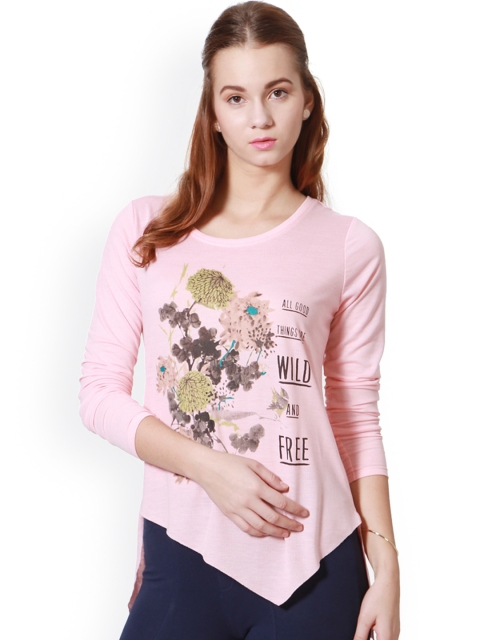 

People Women Pink Printed Top