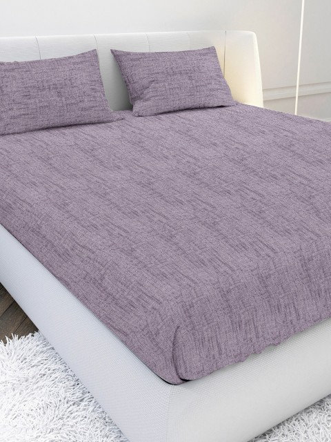 

MAYFAIR HOMES LONDON Lavender 210 TC Queen Bedsheet with 2 Pillow Covers