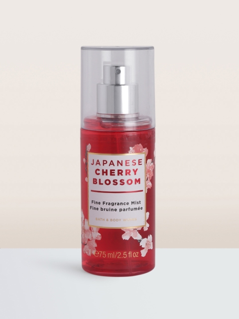 

Bath & Body Works Japanese Cherry Blossom Travel Size Fine Fragrance Mist 75 ml, Red