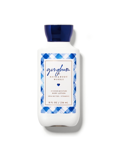 

Bath & Body Works Gingham 24 Hour Moisture Body Lotion with Shea Butter - 236 ml, White
