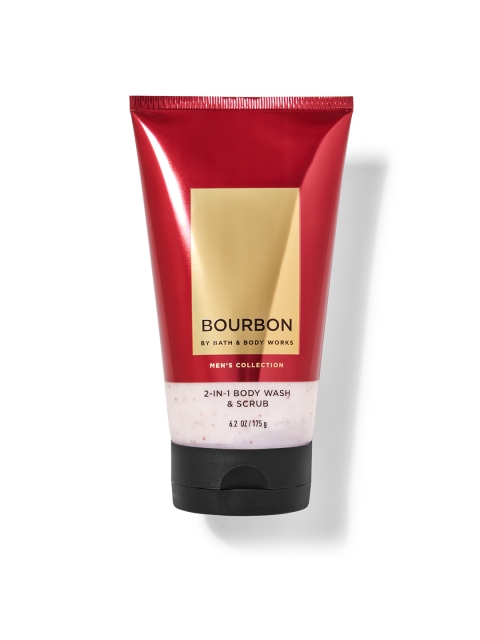 

Bath & Body Works Bourbon 2-in-1 Body Wash & Scrub - 175 g, Red