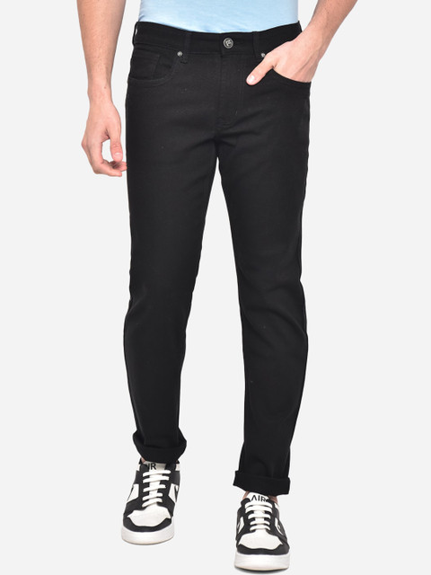 

Greenfibre Men Black Solid Plus Size Straight Fit Stretchable Jeans