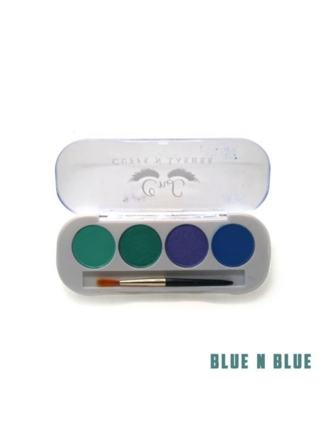 

CUFFS N LASHES Handy-Dandy Eyeshadow Palette - Buff N Blue, Multi