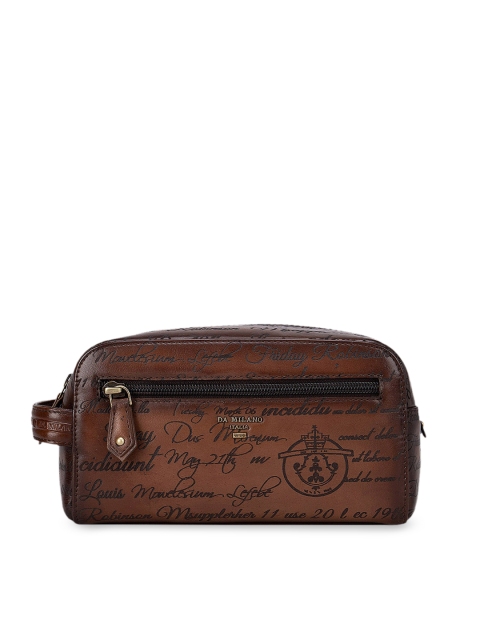 

Da Milano Brown Printed Pouch