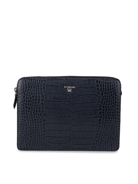 

Da Milano Blue Textured Genuine Leather Pouch