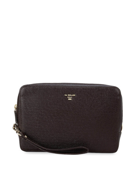 

Da Milano Brown Solid Genuine Leather Travel Pouch
