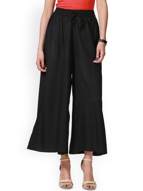 

People Women Black Solid Palazzos