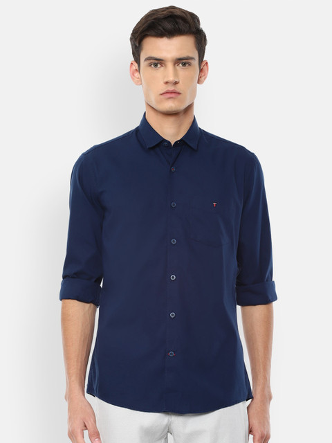 

Louis Philippe Sport Men Navy Blue Slim Fit Pure Cotton Casual Shirt