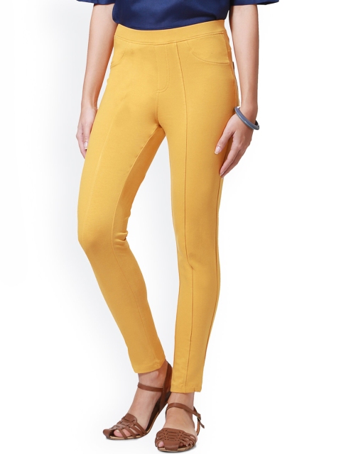 

People Yellow Ankle-Length Leggings