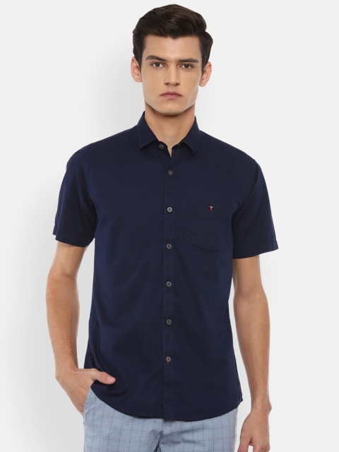 

Louis Philippe Sport Men Navy Blue Slim Fit Pure Cotton Casual Shirt