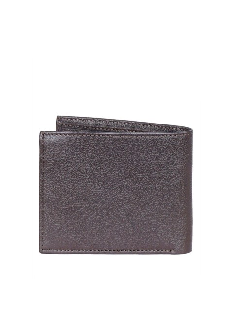 

Justanned Men Brown Leather Two Fold Wallet