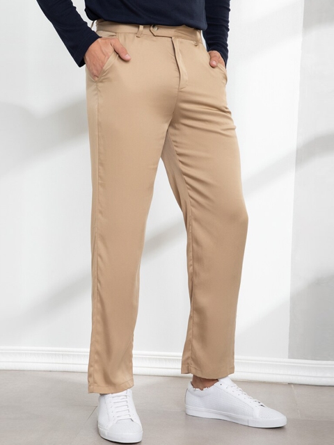 

ORIGIN BY ZALORA Men Beige Slim Fit Chinos Trousers