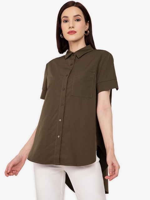 

ZALORA WORK Women Green Casual Shirt