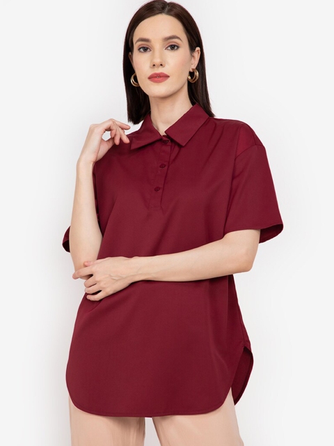 

ZALORA WORK Women Red Oversized Casual Shirt