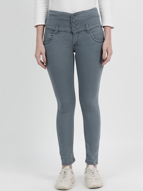 

V2 Value & Variety Women Grey Slim Fit Cropped Cotton Jeans