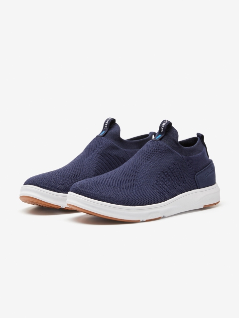 

Newfeel By Decathlon Men Blue Slip-on Knit Urban Walking Non-Marking Shoes