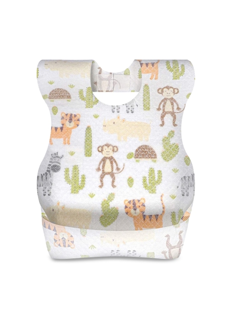 

POPLINS White Printed Pack of 60 Disposable Baby Bibs