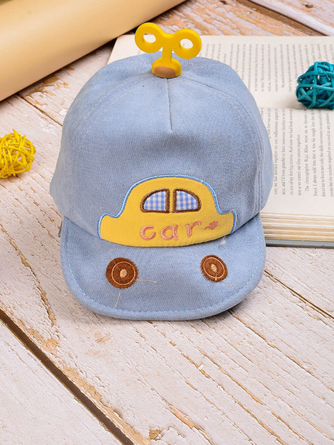 

POPLINS Unisex Kids Blue & Yellow Baseball Cap