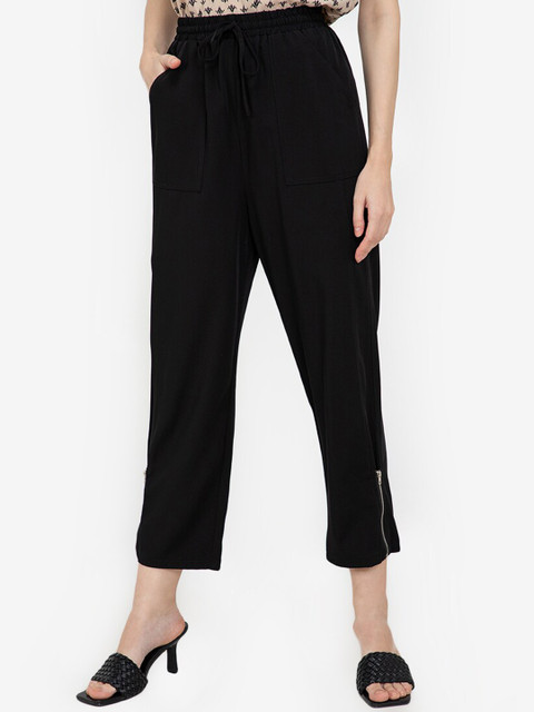 

ZALORA WORK Women Black High-Rise Trousers
