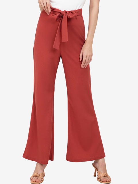 

ZALORA WORK Women Pink High-Rise Culottes Trousers