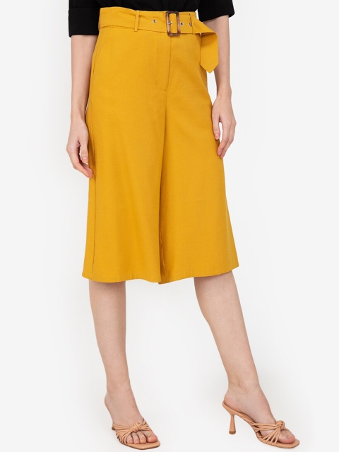 

ZALORA WORK Women Yellow Culottes Trousers