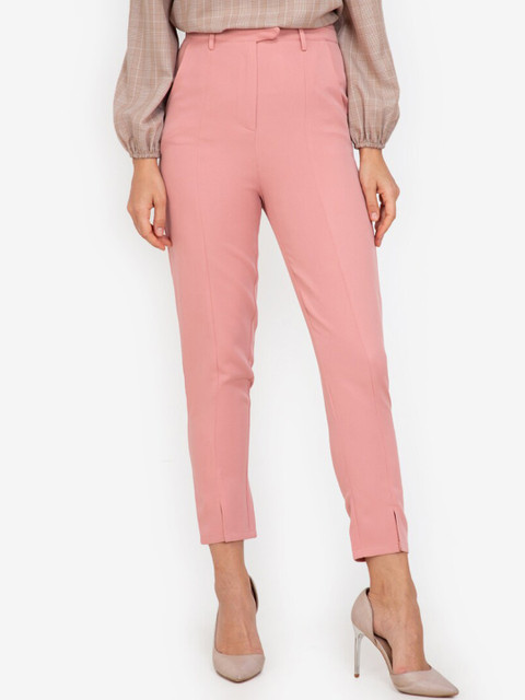 

ZALORA WORK Women Pink Solid Lounge Pants