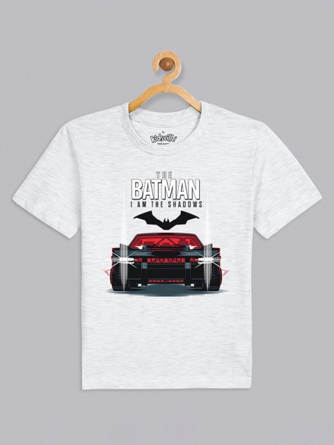 

Kids Ville Boys Grey Batman Printed Regular Fit T-shirt