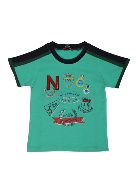 

Noddy Boys Green Printed Cotton T-shirt