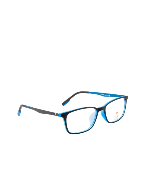

Ted Smith Unisex Black & Blue Full Rim Rectangle Frames