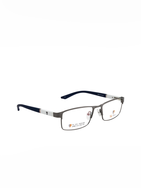 

Ted Smith Unisex Grey & White Full Rim Wayfarer Frames