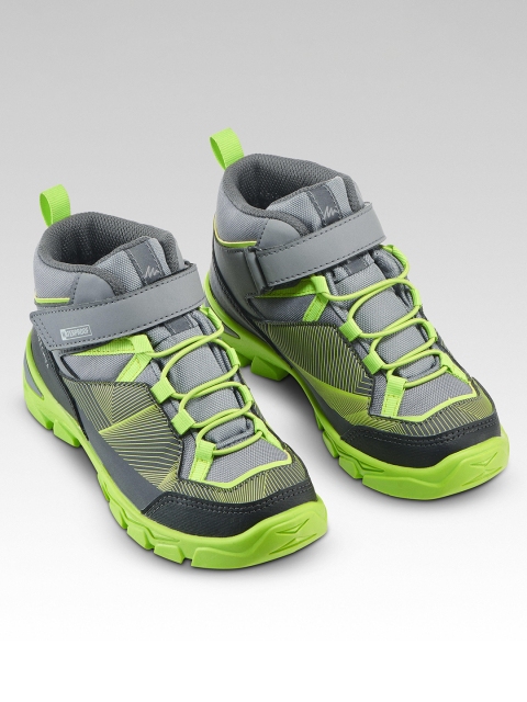 

Quechua By Decathlon Unisex Kids Grey Textile Trekking Non-Marking Shoes