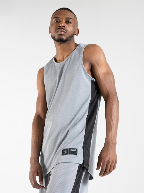 

TARMAK By Decathlon Men Grey & Black Basketball Jersey T500