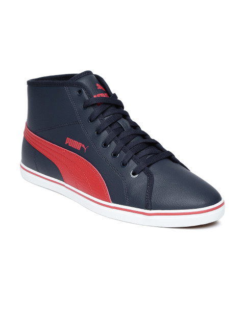 

PUMA Men Navy & Red Elsu v2 Sneakers, Navy blue