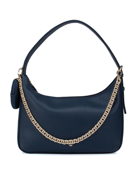 

Da Milano Teal Leather Structured Hobo Bag