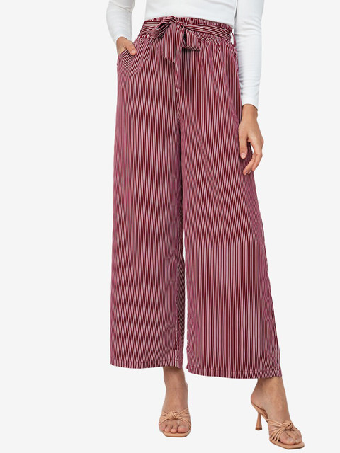 

ZALORA WORK Woman Multicoloured Striped Trousers, Multi