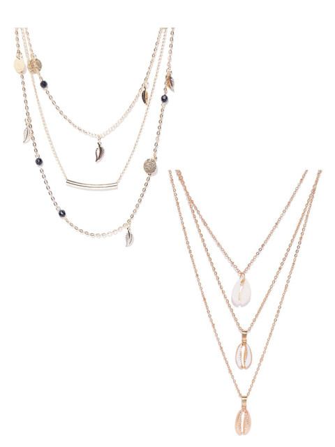 

OOMPH Gold-Toned Set of 2 Layered Necklace