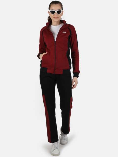 

Monte Carlo Women Brown & Black Colourblocked Tracksuit