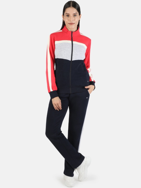 

Monte Carlo Women Navy Blue & White Colourblocked Tracksuit