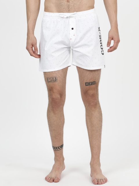 

V2 Value & Variety Men White & Black Printed Boxers 1114053659001