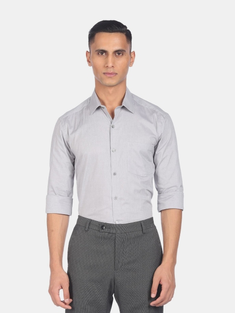 

Arrow Men Grey Regular Fit Pure Cotton Formal Shirt