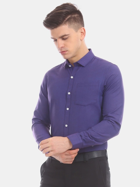 

Excalibur Men Pack Of 2 Formal Shirts, Purple