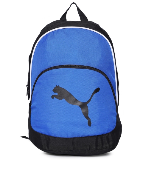 

PUMA Unisex Black & Blue Team Cat Printed Backpack