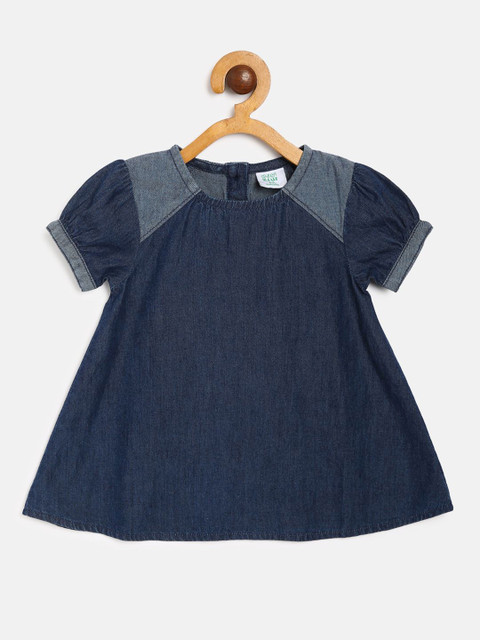 

MINI KLUB Blue A-Line Pure Cotton Indigo A-Line Dress
