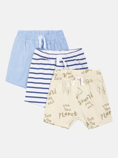 

MINI KLUB Boys Pack Of 3 Printed Shorts, White