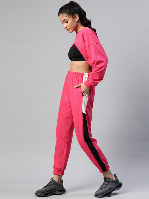 

Laabha Women Pink Solid Track Suits