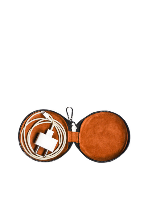 

RASHKI Tan Solid Earphones Cum Charger Case