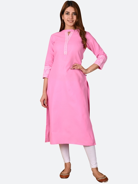 

KALINI Women Pink Solid Kurta