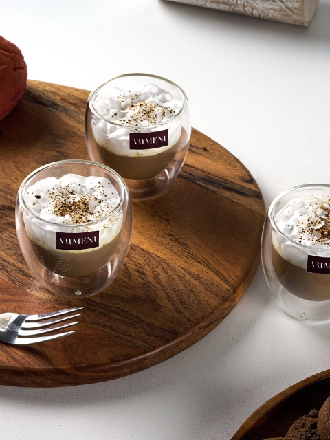 

THE ARTMENT Set of 8 Double Bottom Glass, Transparent